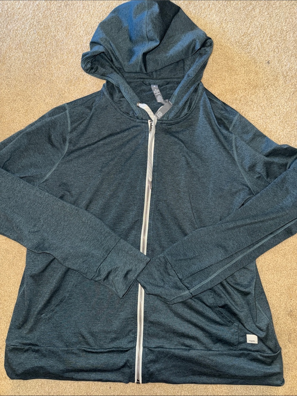 Halo - blue/green hoodie zip up jacket EUC XL